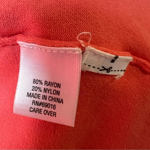 Laura Ashley Women's Open Front Cardigan Red 3X Longline FLAW - Picture 3 of 11